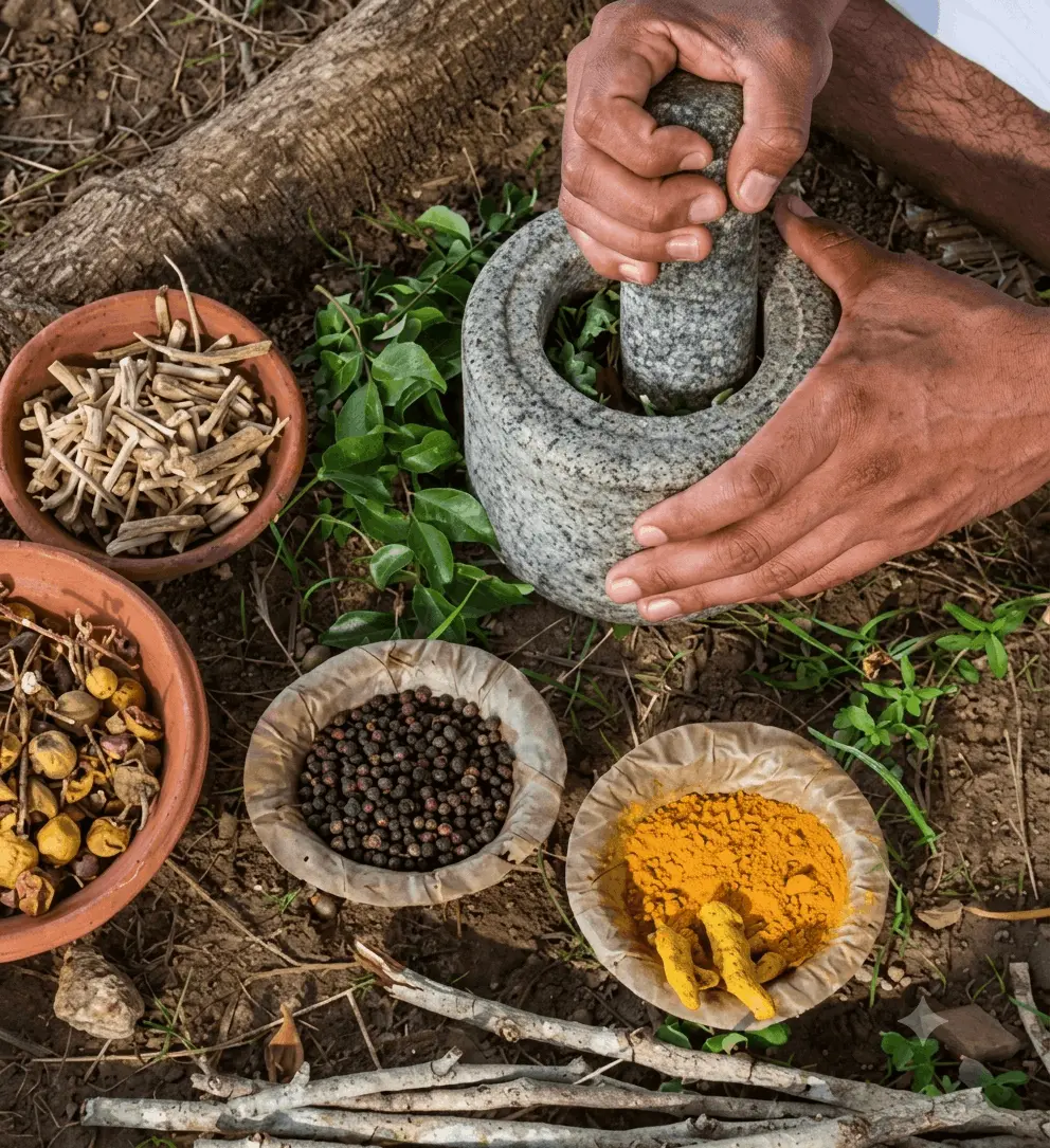 Ayurvedic herbs preparation